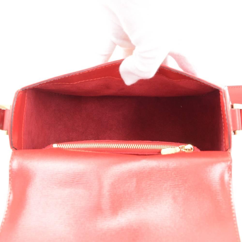 Louis Vuitton Byushi Red Epi Leather Shoulder Bag 6