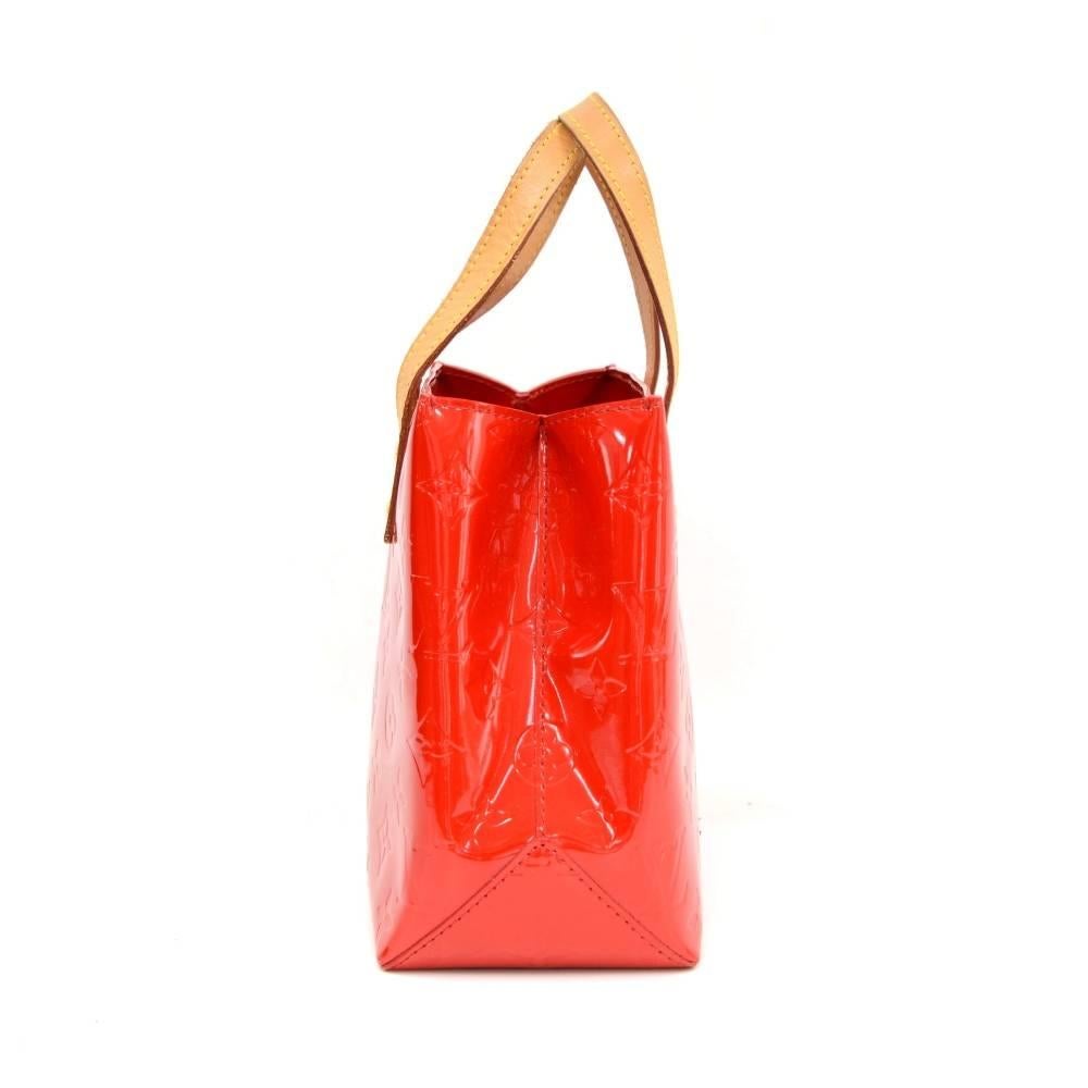 Women's Louis Vuitton Reade PM Red Vernis Leather Hand Bag
