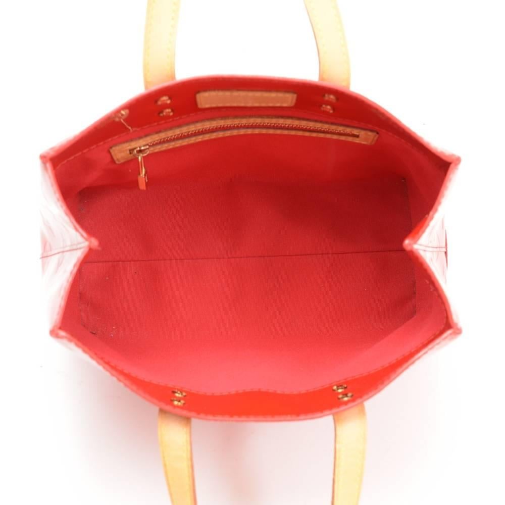 Louis Vuitton Reade PM Red Vernis Leather Hand Bag 6
