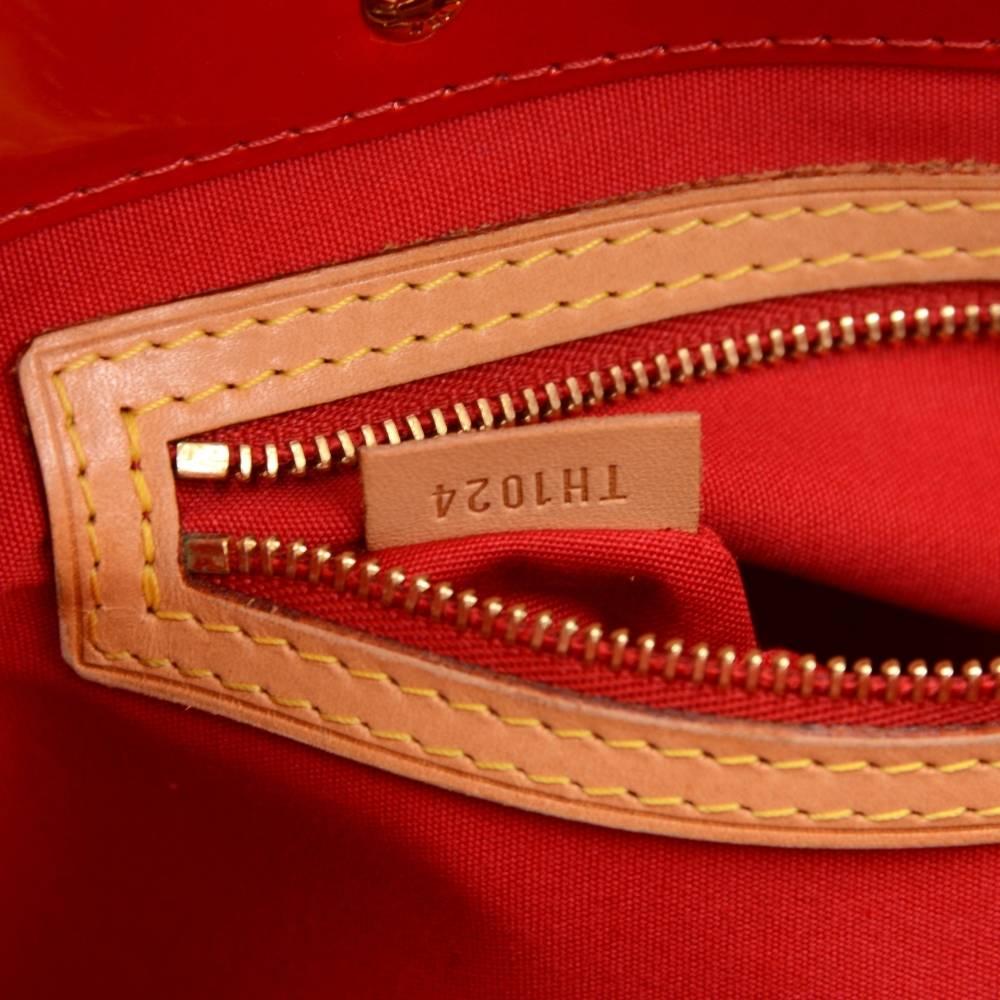 Louis Vuitton Reade PM Red Vernis Leather Hand Bag 4