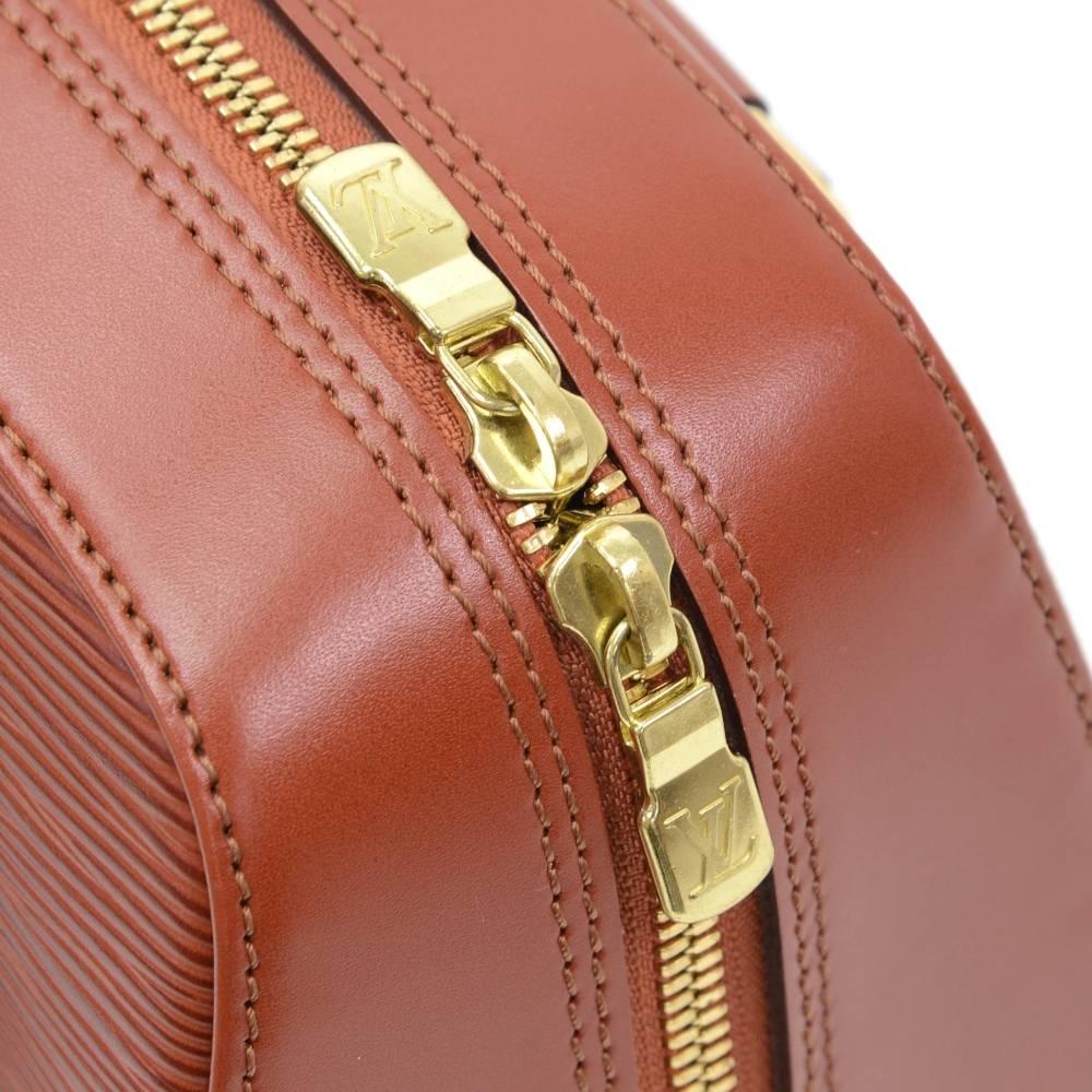 Louis Vuitton Sablon Brown Kenyan Fawn Epi Leather Hand Bag 1