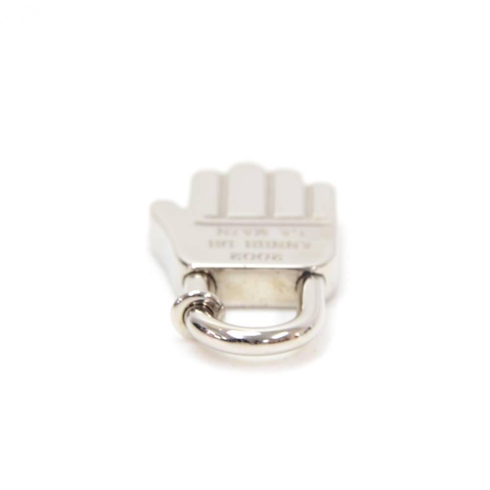 Hermes Annee De La Main Silver Tone Hand Motif Cadena Lock Charm - 2002 Limited 2