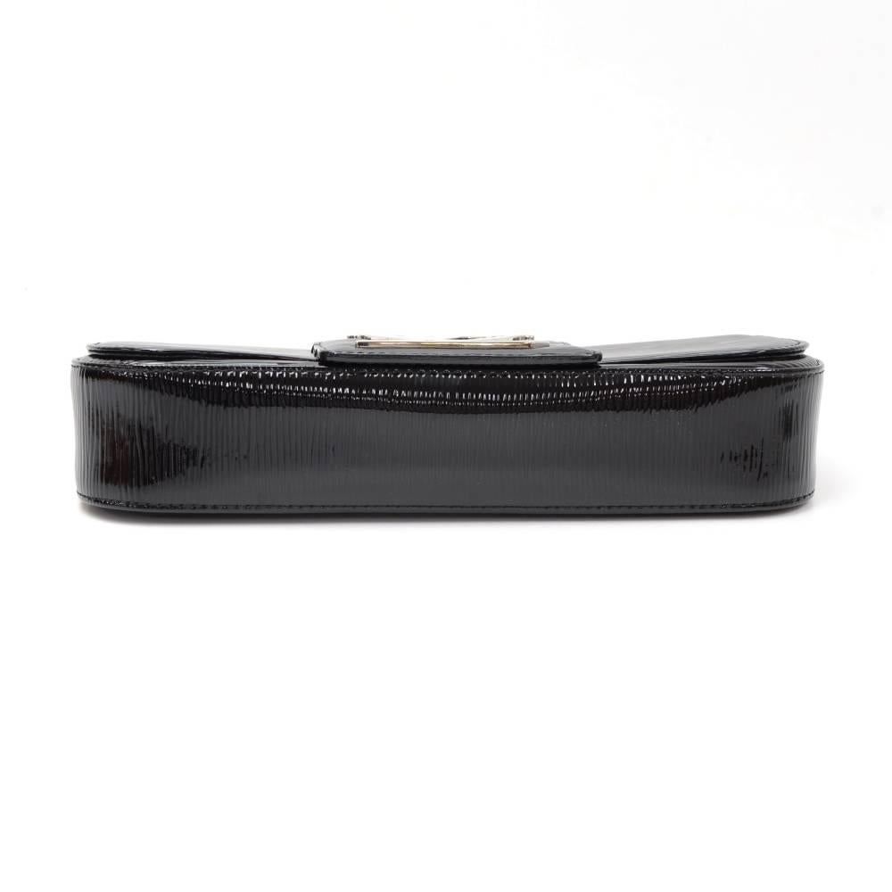 Louis Vuitton Sobe Black Electric Leather Evening Clutch Bag 1
