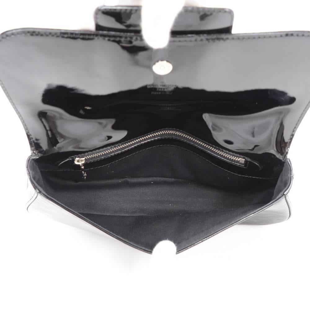 Louis Vuitton Sobe Black Electric Leather Evening Clutch Bag 5