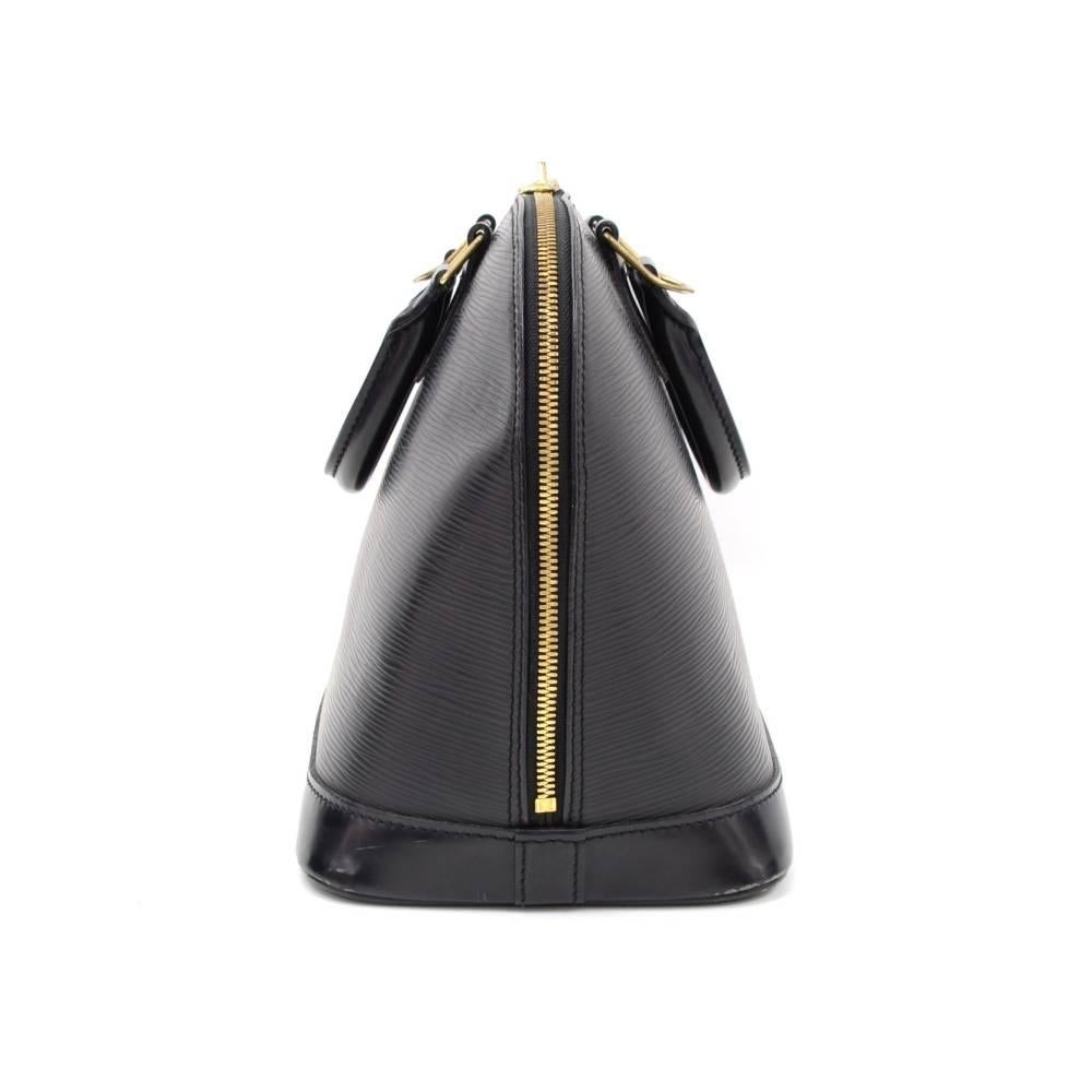 Louis Vuitton Alma Black Epi Leather Hand Bag 1