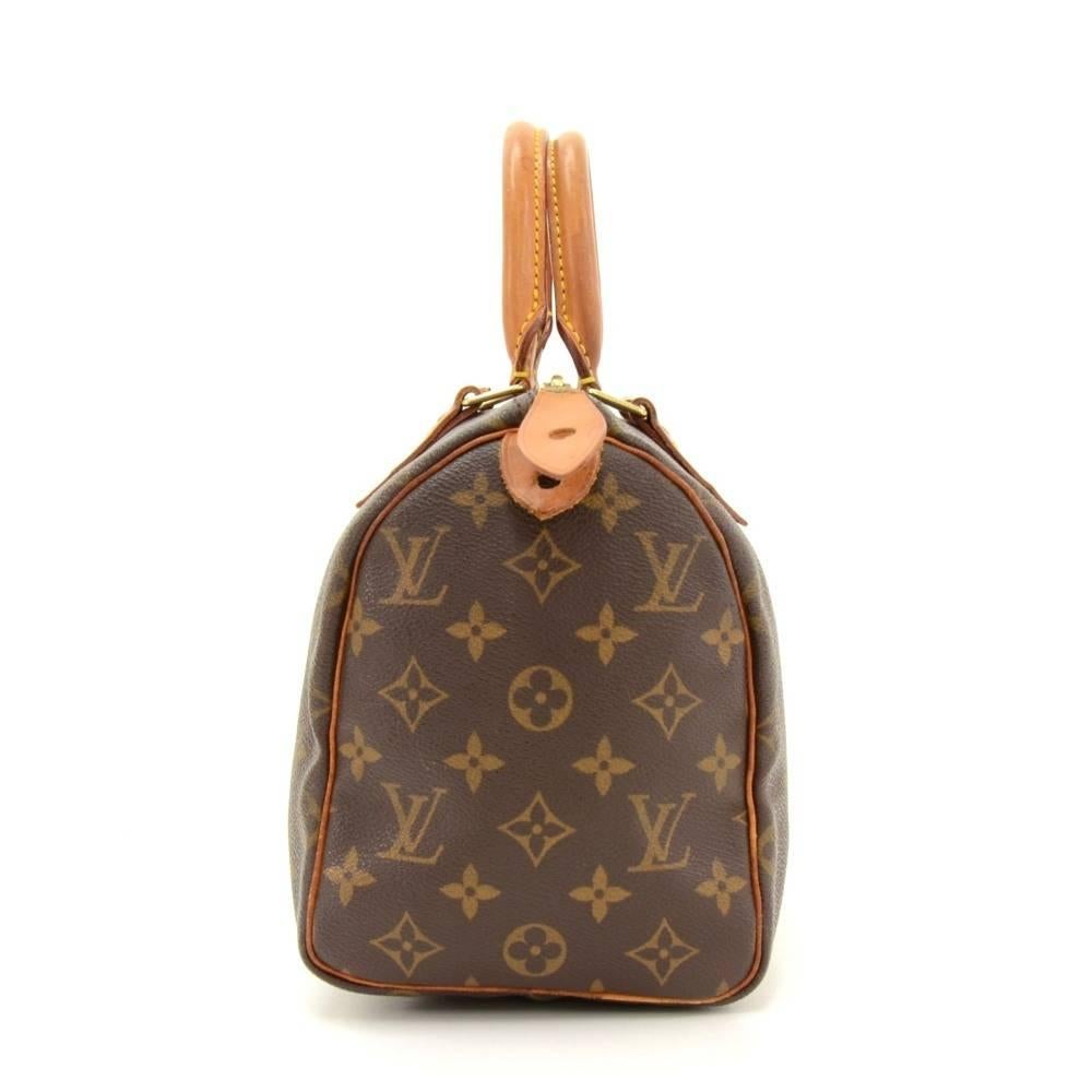 Brown Louis Vuitton Speedy 25 Monogram Canvas City Hand Bag 