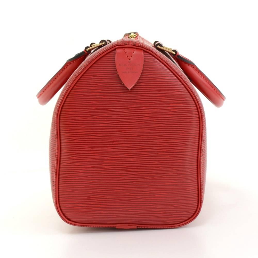 Women's Vintage Louis Vuitton Speedy 25 Red Epi Leather City Hand Bag