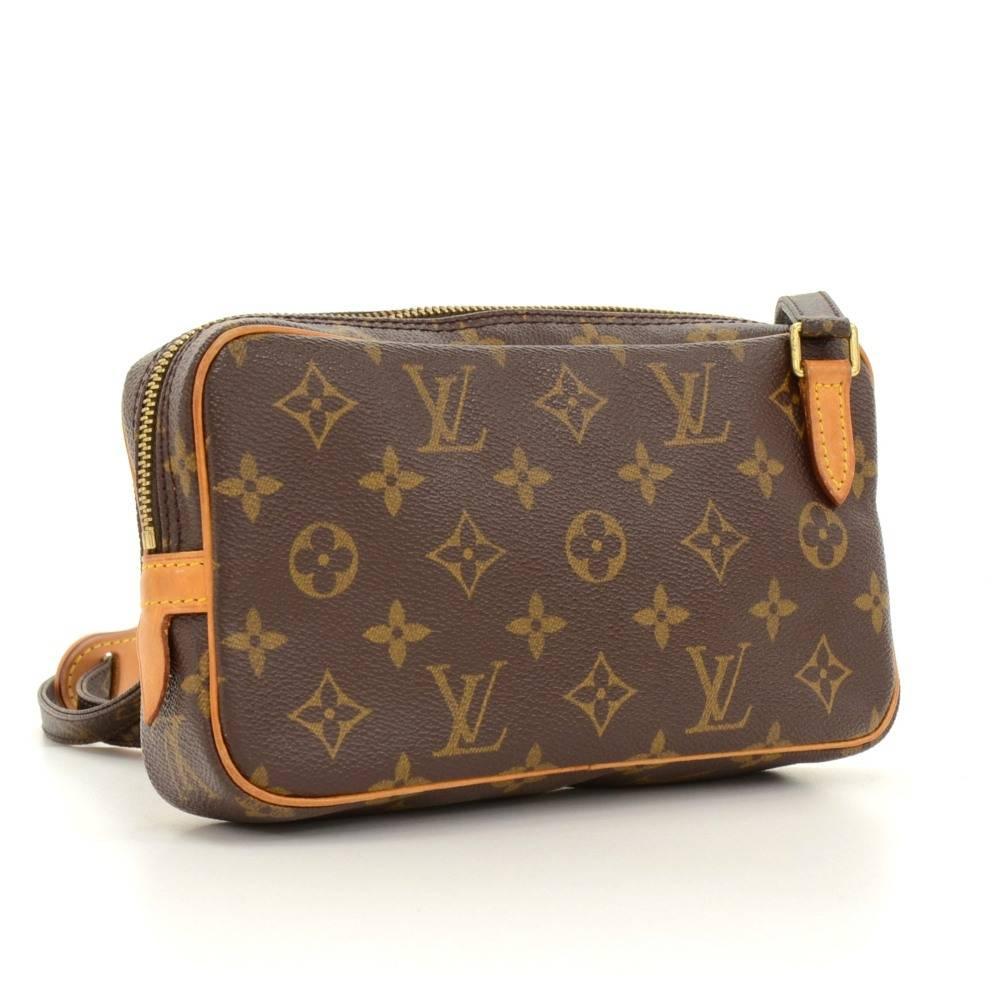 Brown Louis Vuitton Pochette Marly Bandouliere Monogram Canvas Shoulder Bag