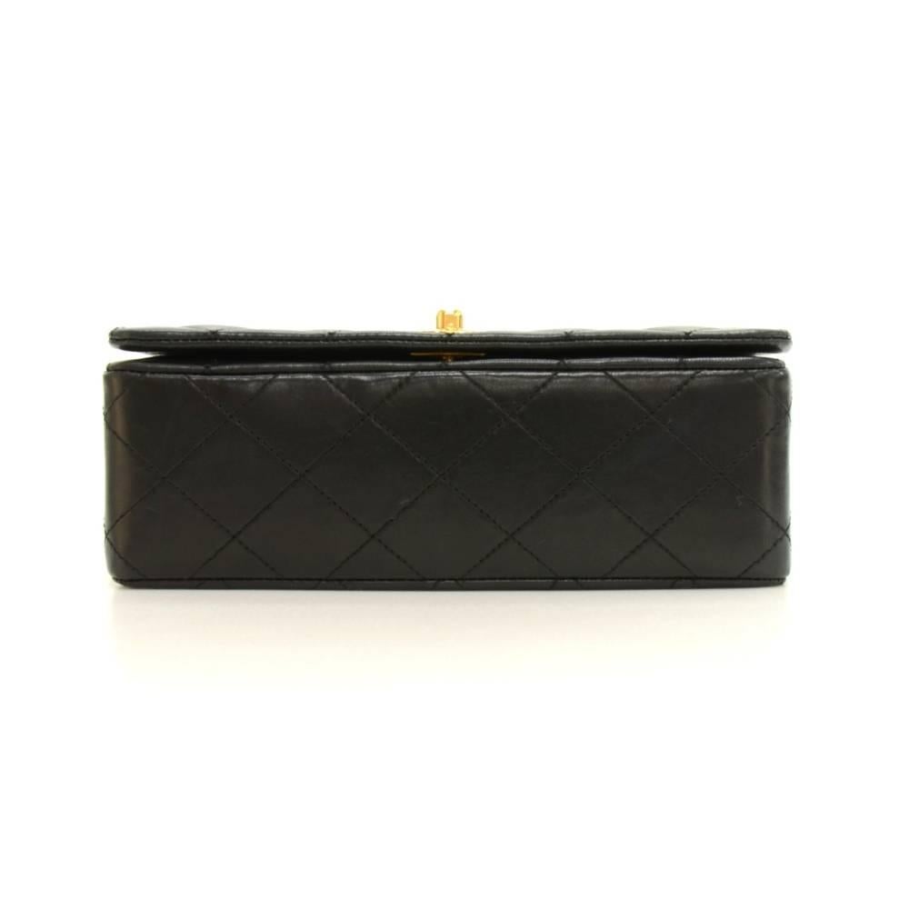 Vintage Chanel Black Quilted Leather Shoulder Flap Mini Bag  2