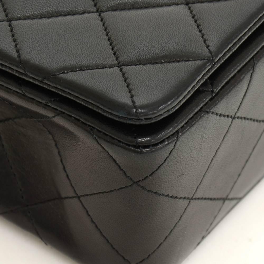 Vintage Chanel Black Quilted Leather Shoulder Flap Mini Bag  4