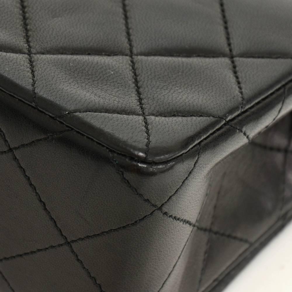 Vintage Chanel Black Quilted Leather Shoulder Flap Mini Bag  5