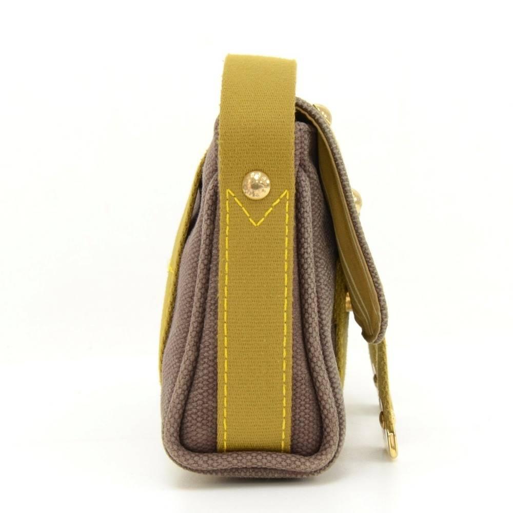Louis Vuitton Sac Rabat Chocolate Brown Antigua Canvas Handbag In Good Condition For Sale In Fukuoka, Kyushu