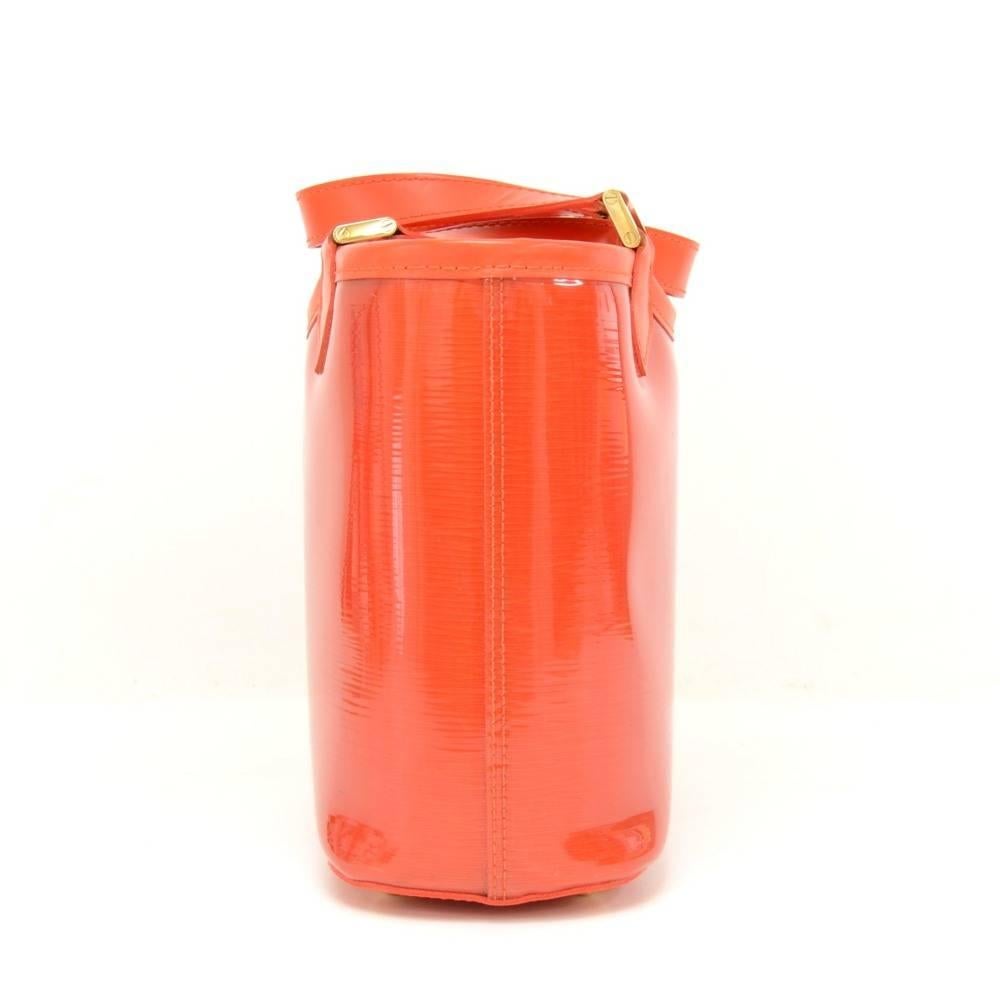 Women's Louis Vuitton Plage Lagoon Red Orange Vinyl Mini Beach Tote Handbag