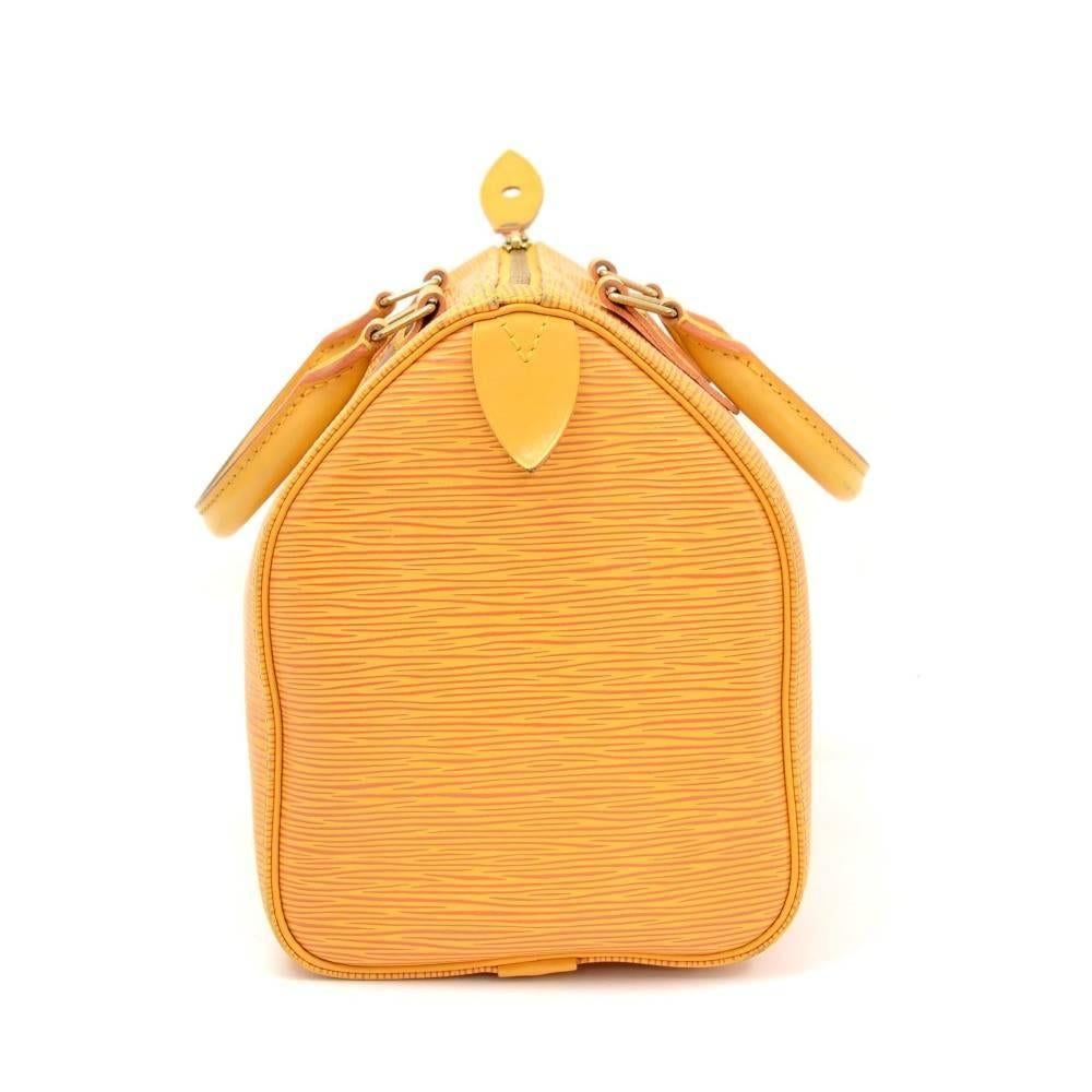 Women's Vintage Louis Vuitton Speedy 25 Yellow Epi Leather City Hand Bag
