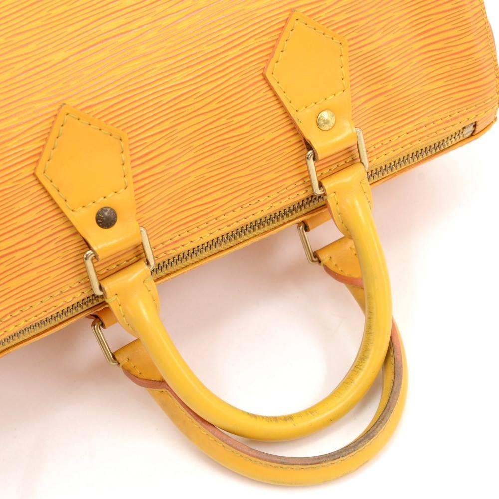 Vintage Louis Vuitton Speedy 25 Yellow Epi Leather City Hand Bag 4