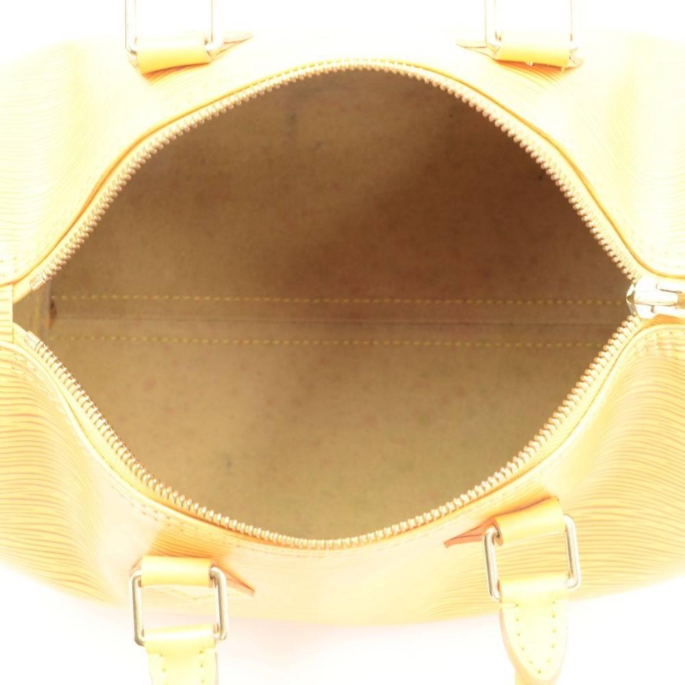 Vintage Louis Vuitton Speedy 25 Yellow Epi Leather City Hand Bag 6