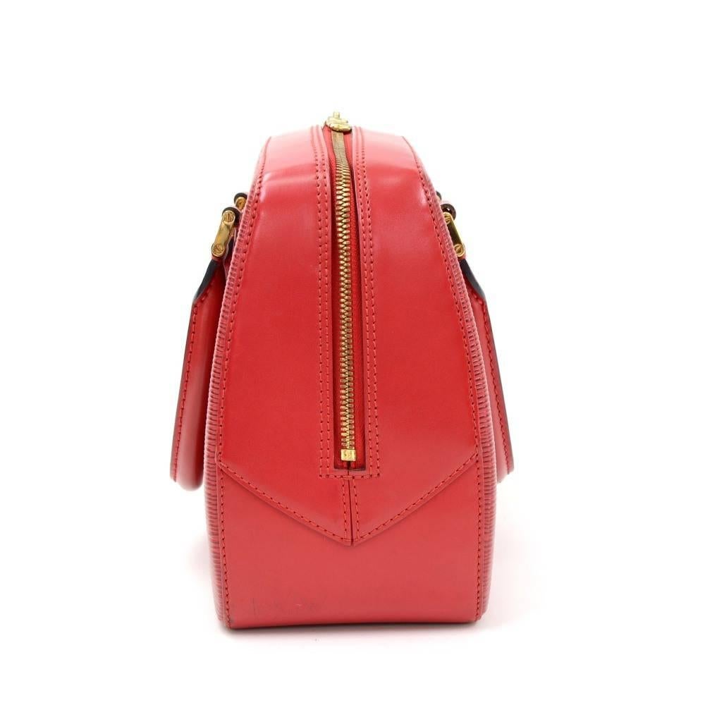 Louis Vuitton Sablon Red Epi Leather Hand Bag In Good Condition In Fukuoka, Kyushu