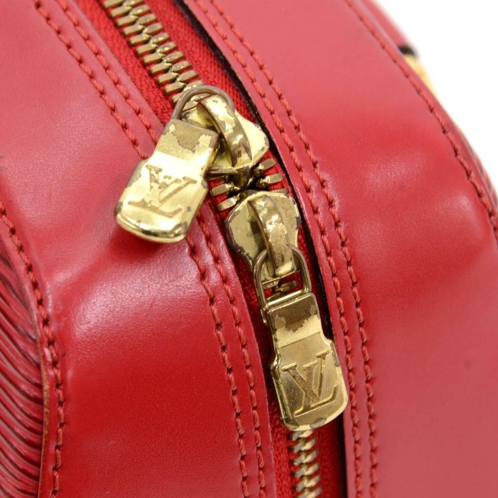 Louis Vuitton Sablon Red Epi Leather Hand Bag 1