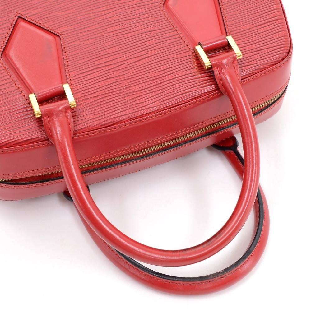 Louis Vuitton Sablon Red Epi Leather Hand Bag 2