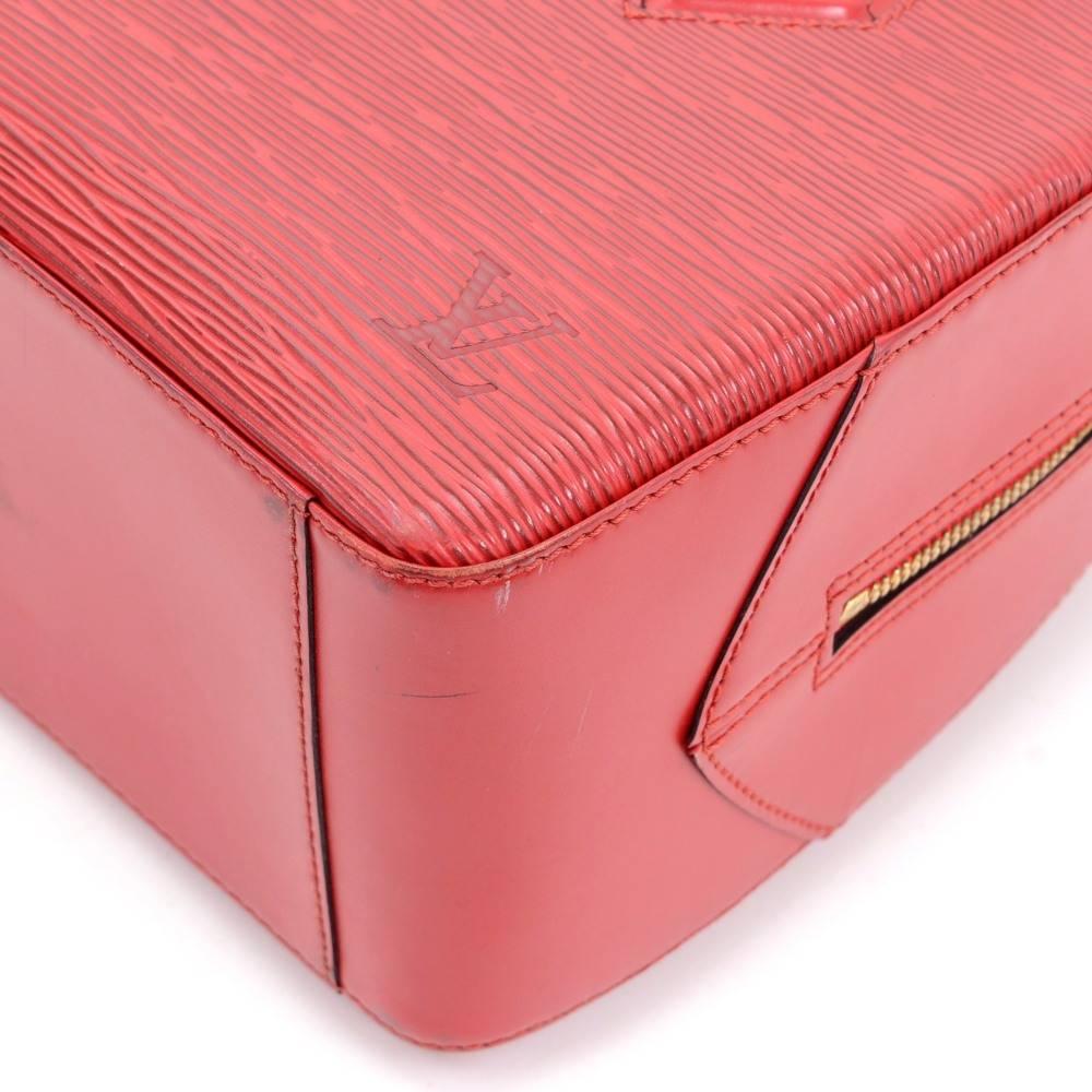Louis Vuitton Sablon Red Epi Leather Hand Bag 3