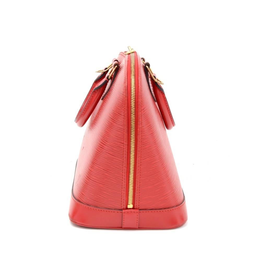 Women's Louis Vuitton Alma Red Epi Leather Hand Bag