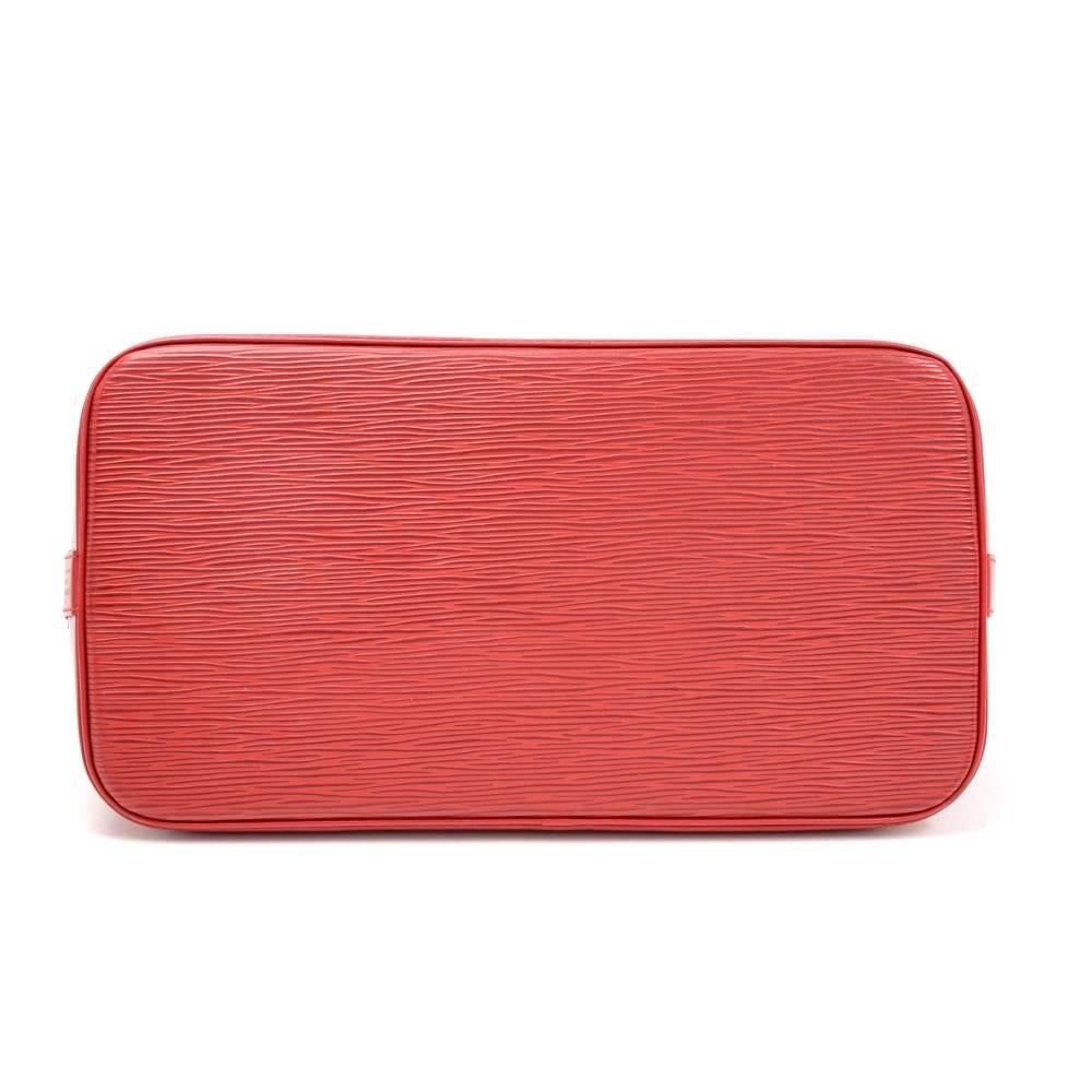 Louis Vuitton Alma Red Epi Leather Hand Bag 1