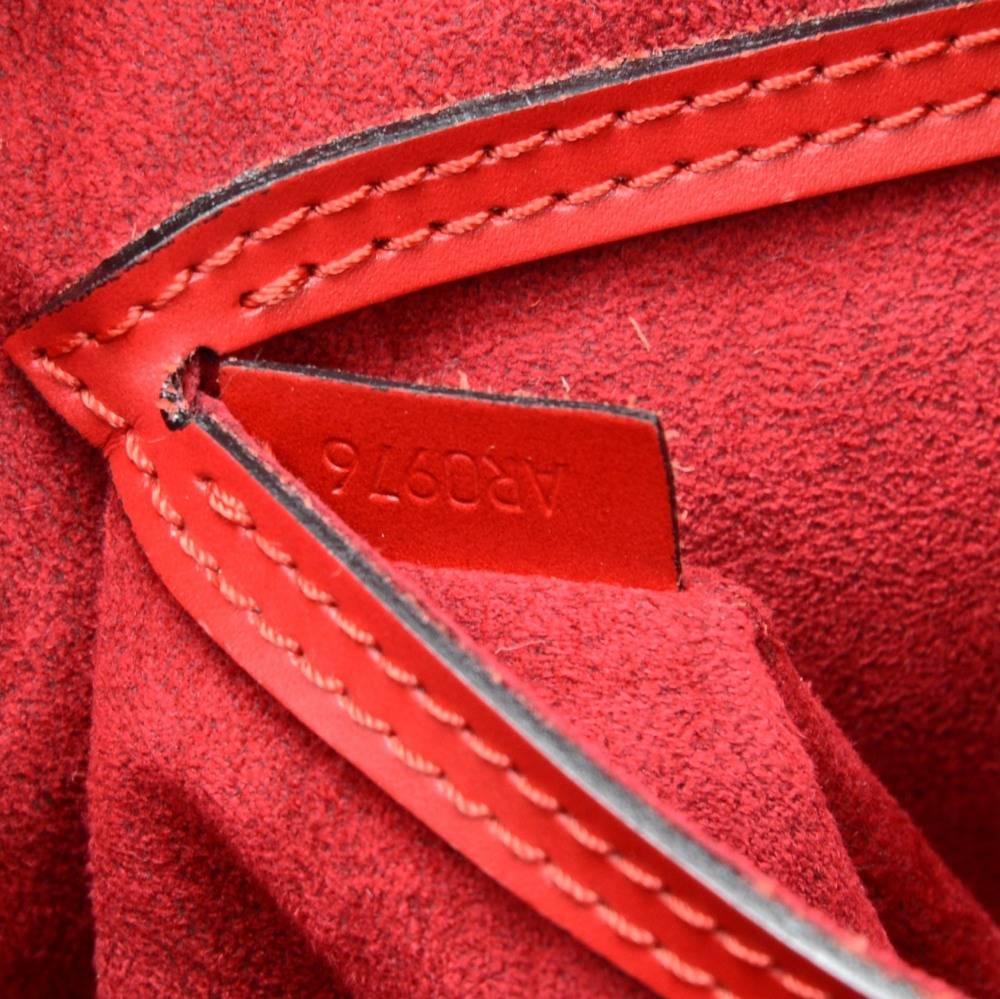 Louis Vuitton Alma Red Epi Leather Hand Bag 5