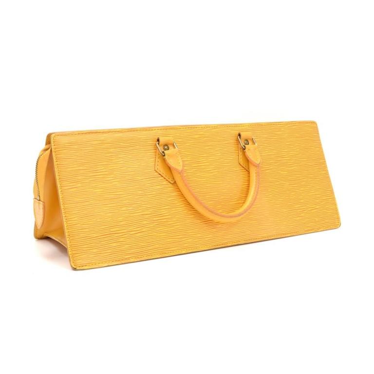 Vintage Louis Vuitton Sac Triangle Yellow Epi Leather Hand Bag at 1stDibs