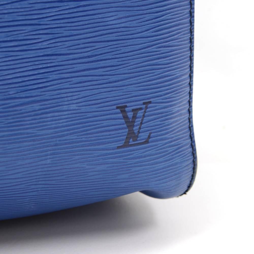 Vintage Louis Vuitton Keepall 50 Blue Epi Leather Duffle Travel Bag  1