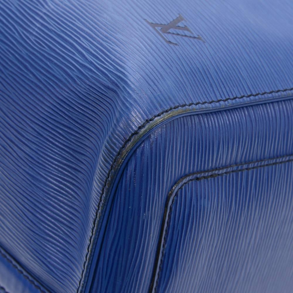 Vintage Louis Vuitton Keepall 50 Blue Epi Leather Duffle Travel Bag  3