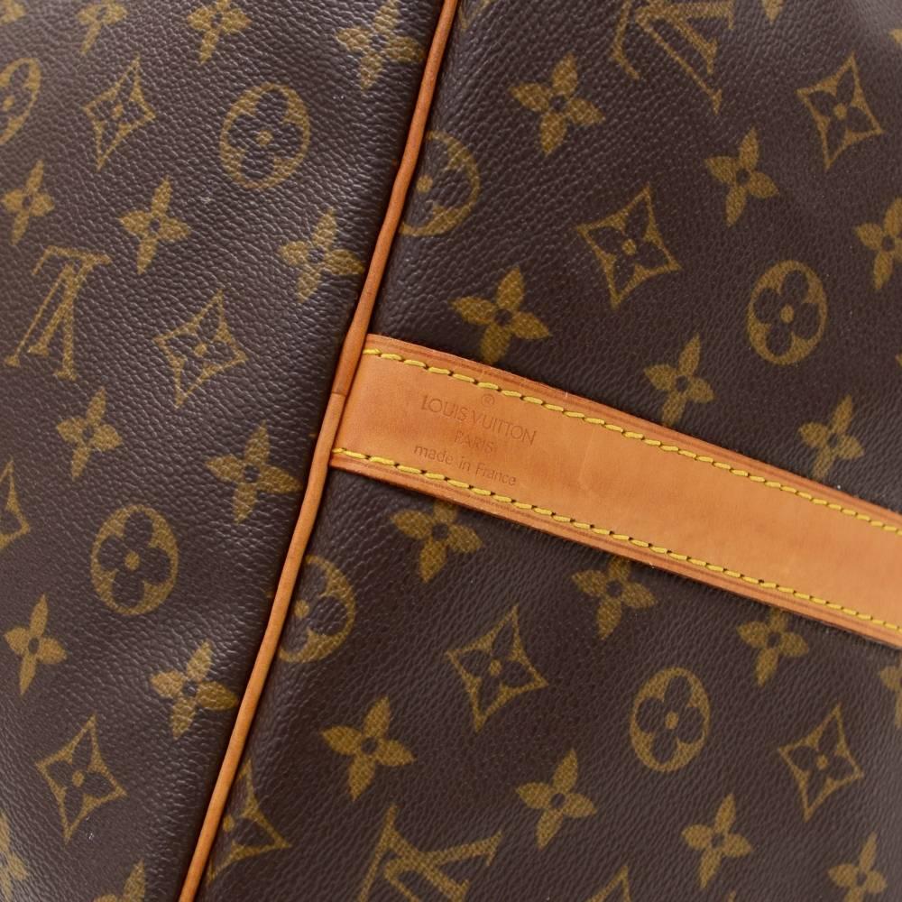 Louis Vuitton Keepall 60 Bandouliere Monogram Canvas Duffel Travel Bag + Strap  2