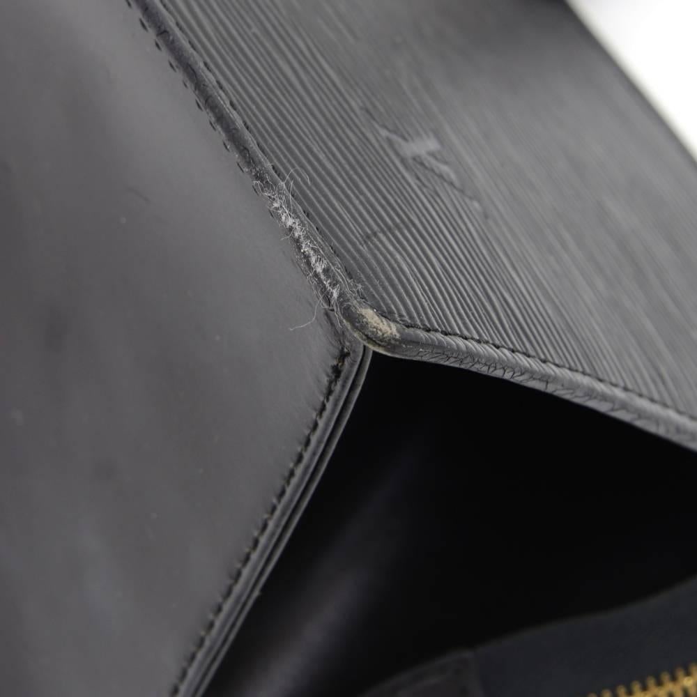 Vintage Louis Vuitton Sac Triangle Black Epi Leather Hand Bag  3