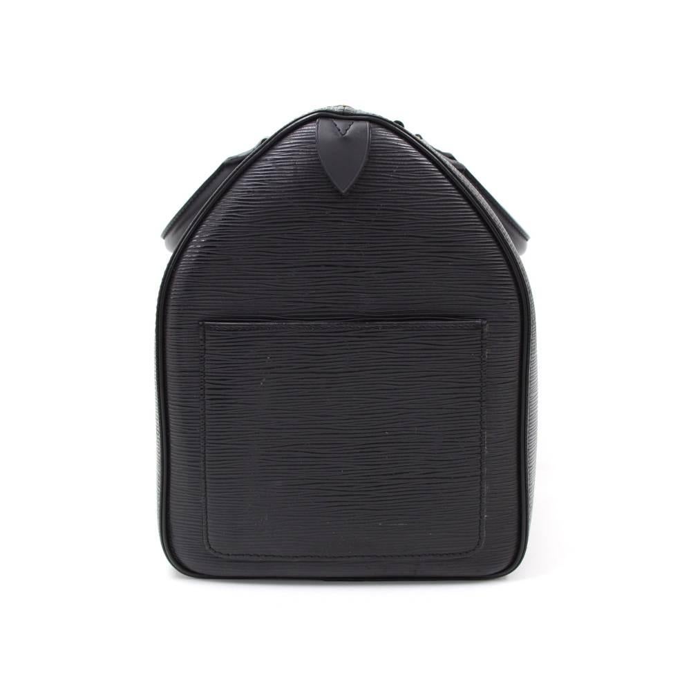 Women's or Men's Louis Vuitton Keepall 45 Black Epi Leather Duffle Travel Bag 