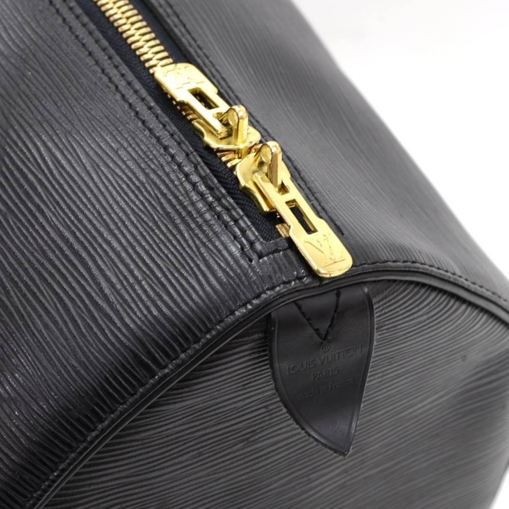 Louis Vuitton Keepall 45 Black Epi Leather Duffle Travel Bag  3