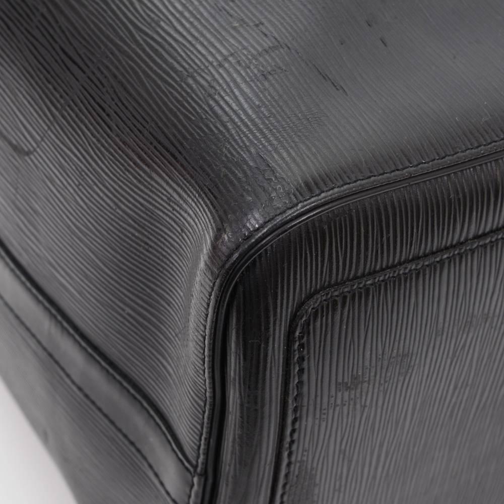 Louis Vuitton Keepall 45 Black Epi Leather Duffle Travel Bag  4