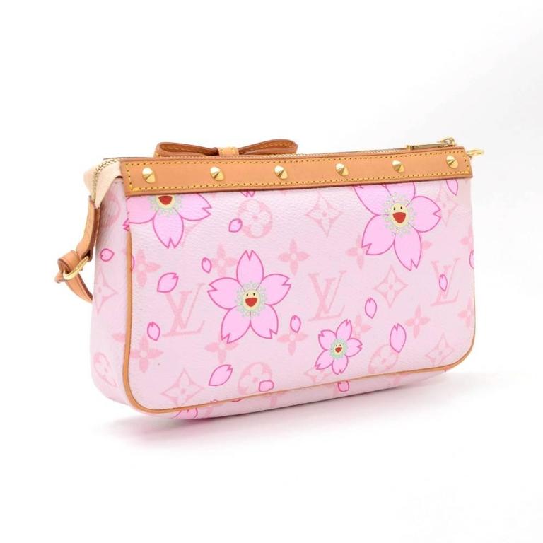 LOUIS VUITTON Monogram Cherry Blossom Pochette Accessories Pink 215588