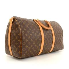 Louis Vuitton Keepall 50 Bandouliere Monogram Canvas Duffel Travel Bag