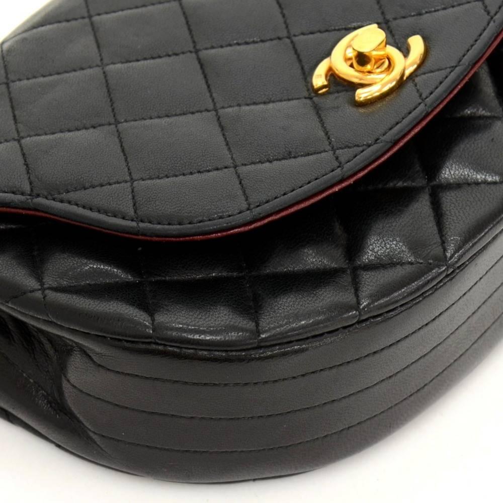 Vintage Chanel Flap Black Quilted Leather Shoulder Mini Bag 3