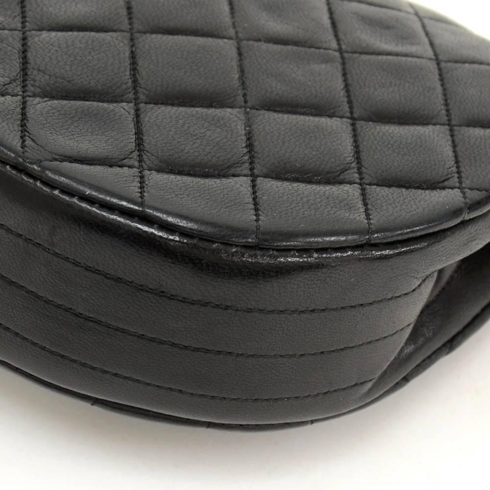 Vintage Chanel Flap Black Quilted Leather Shoulder Mini Bag 4