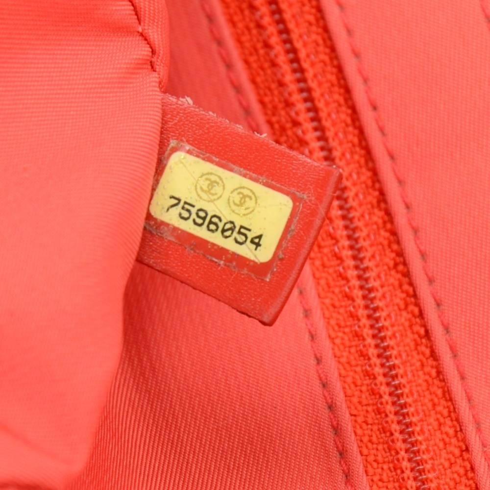 Chanel Travel Line Red Jacquard Nylon Medium Tote Bag 2
