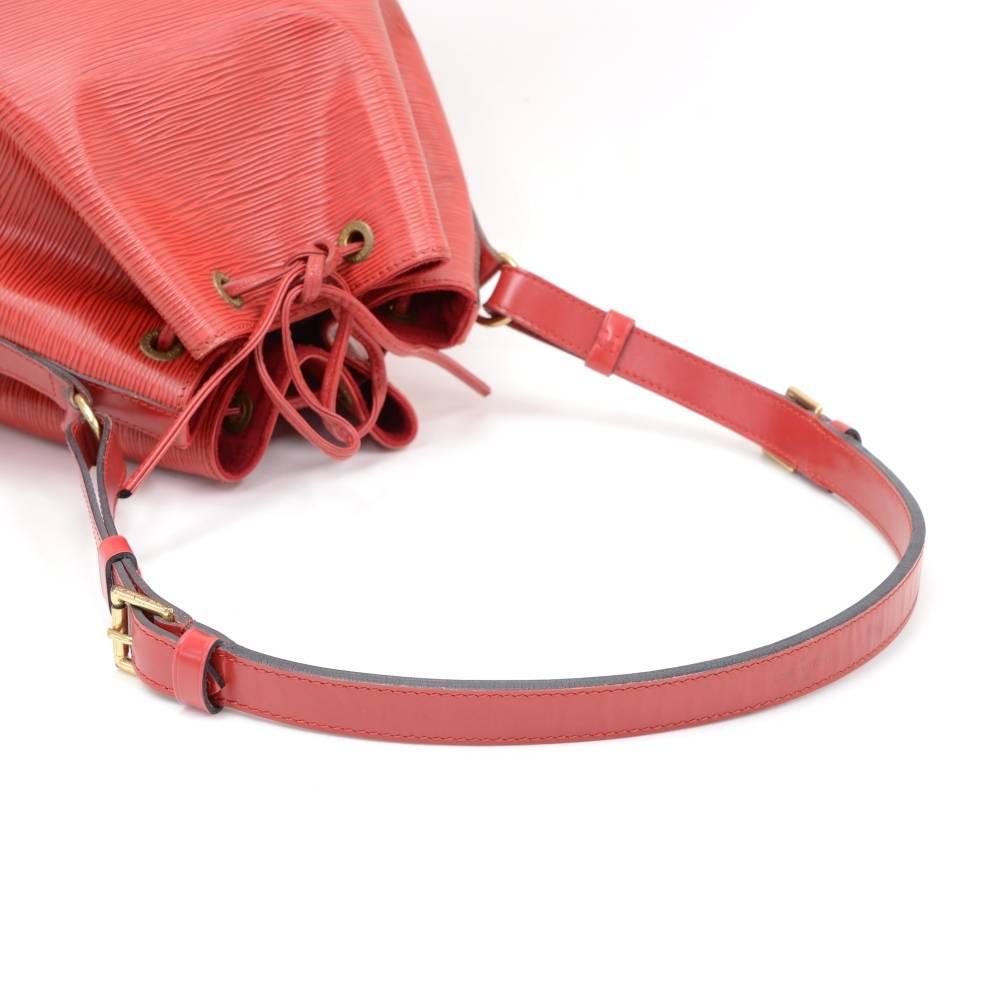 Orange Vintage Louis Vuitton Petit Noe Red Epi Leather Shoulder Bag
