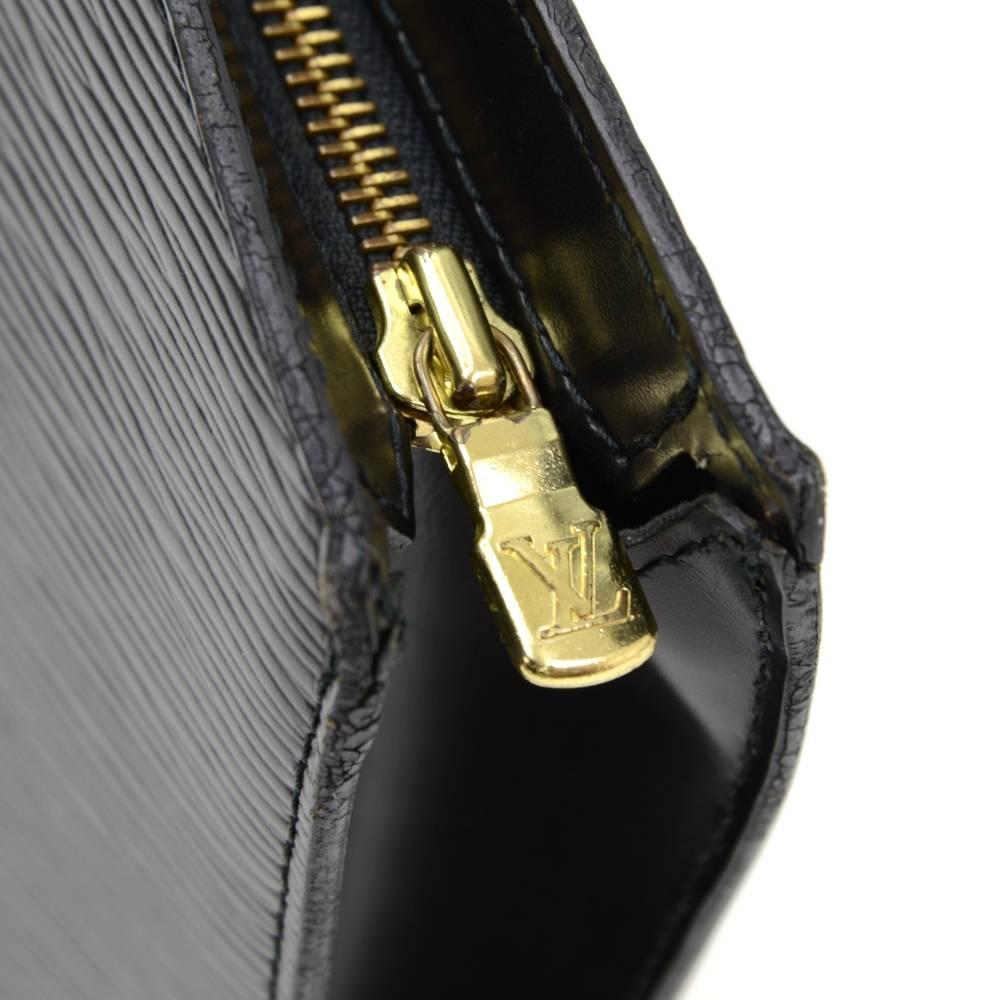 Vintage Louis Vuitton Saint Jacques PM Black Epi Leather Hand Bag 4
