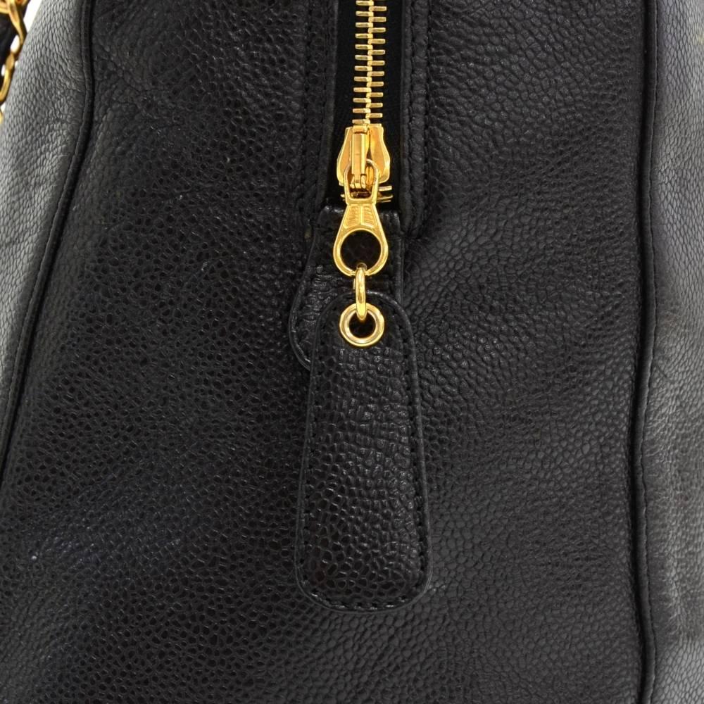 Chanel Jumbo XL Black Caviar Leather Tote Shoulder Bag  2