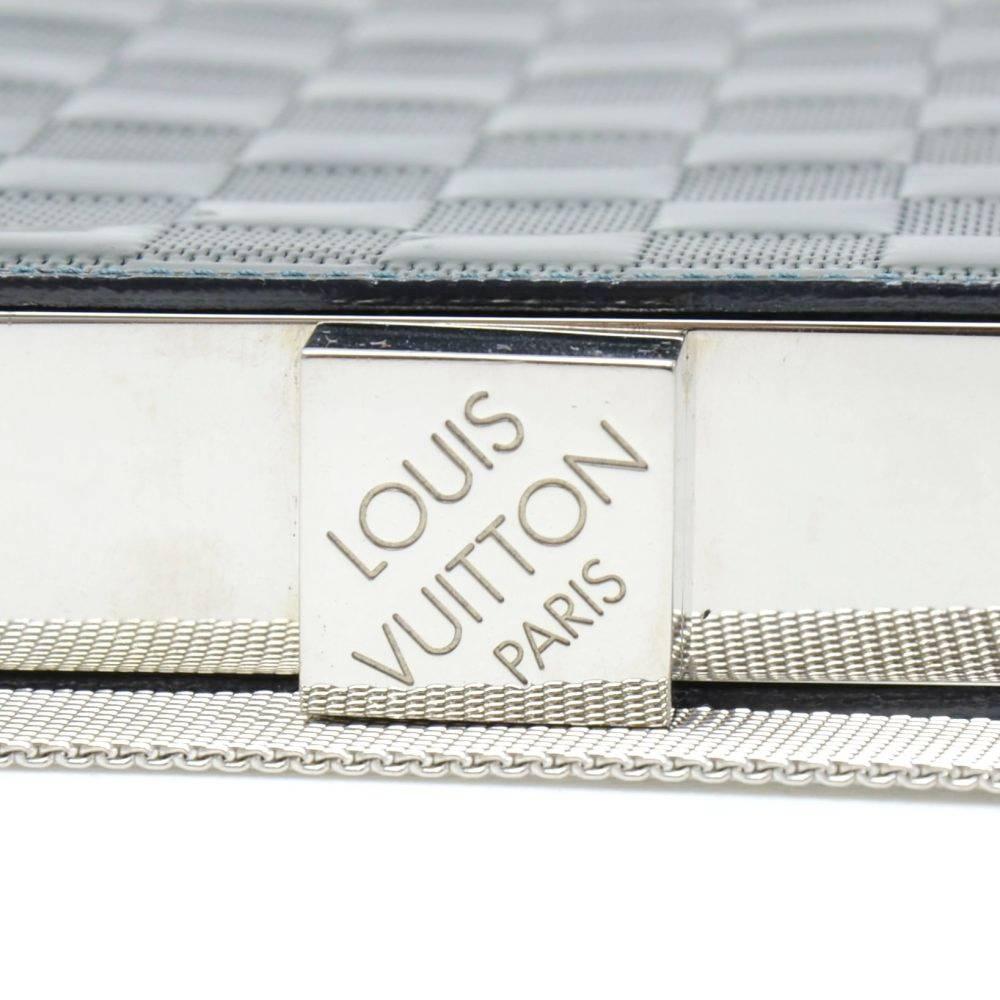 Louis Vuitton Ange Noir GM Green Damier Vernis Leather Evening Hand Bag 1