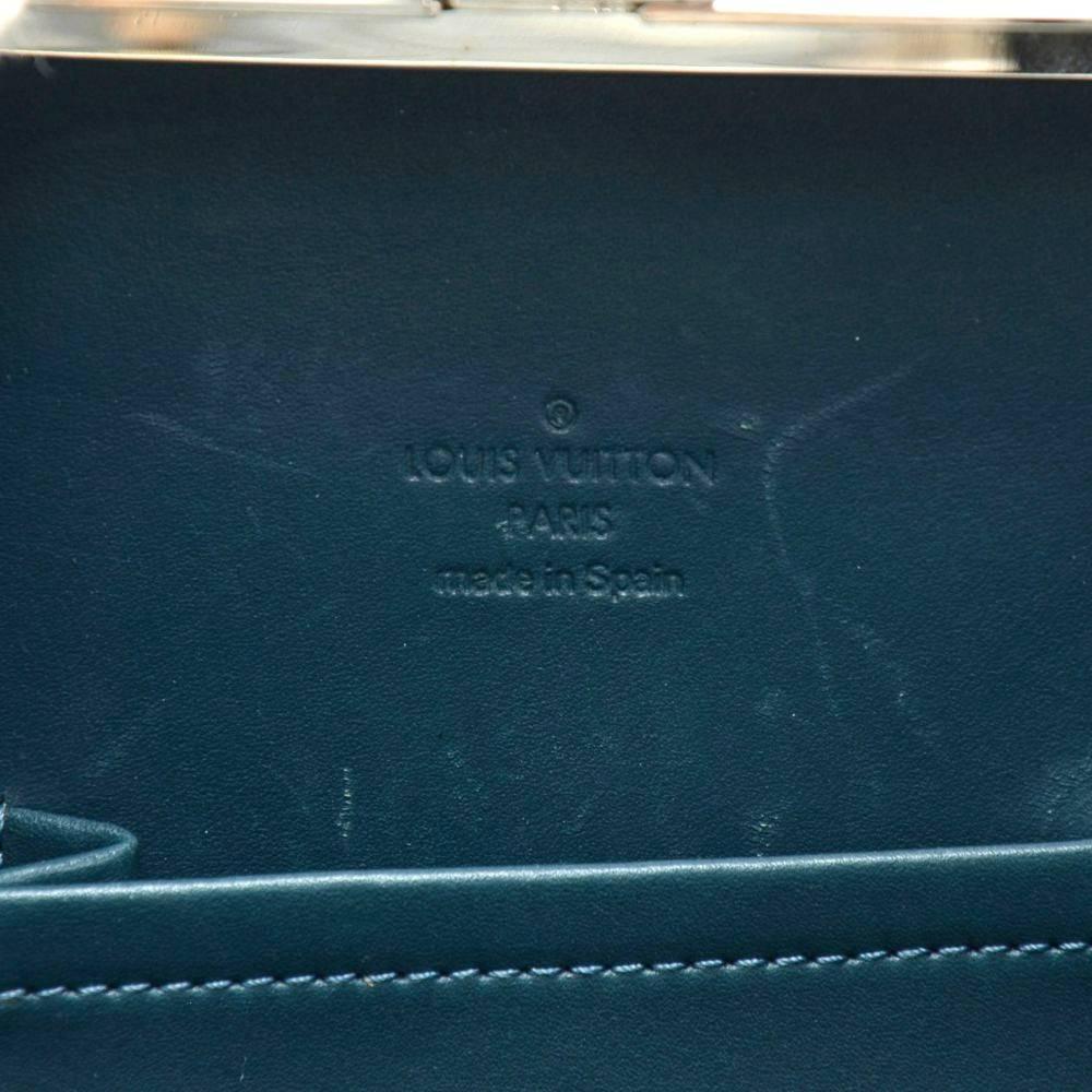 Louis Vuitton Ange Noir GM Green Damier Vernis Leather Evening Hand Bag 3