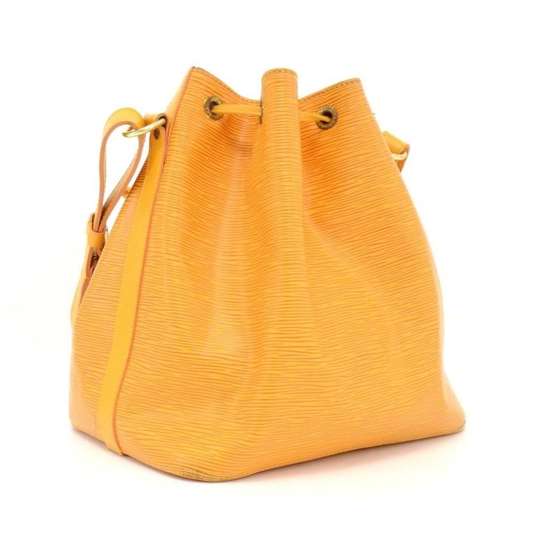 Louis Vuitton Petit Noe Yellow Epi Leather Shoulder Bag at 1stDibs