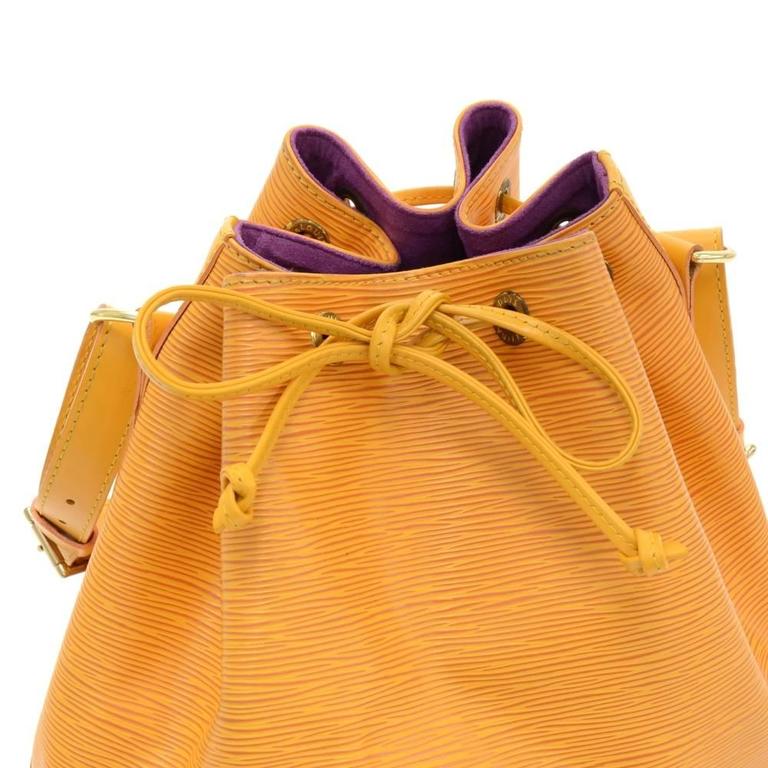 Louis Vuitton Petit Noe Yellow Epi Leather Shoulder Bag at 1stdibs