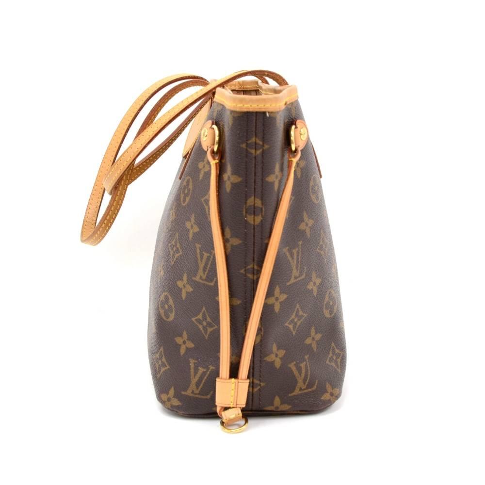 Brown Louis Vuitton Neverfull PM Monogram Canvas Shoulder Tote Bag