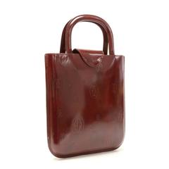 Cartier Happy Birthday Burgundy Patent Leather Hand Bag