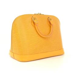 Louis Vuitton Alma Yellow Epi Leather Hand Bag